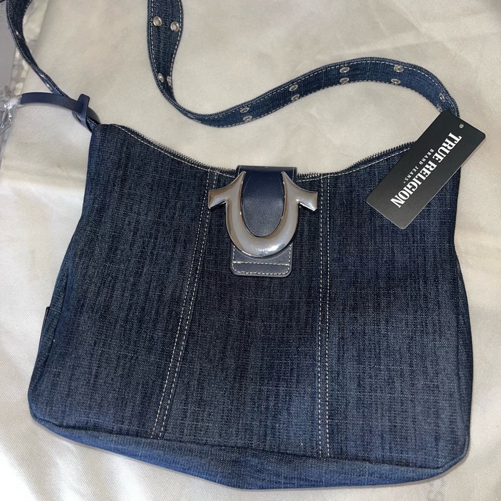 True Religion Dark Blue Denim Shoulder Bag
